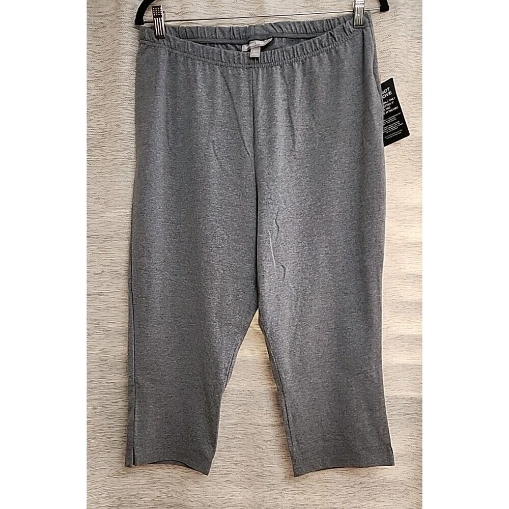 Woman Within Plus Size Capri Pull-On Stretch Knit Cotton Spandex Leggings